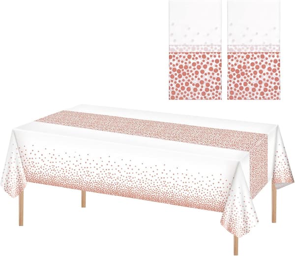 2 stk. Plastduker, Polkadot-duk, Duker for