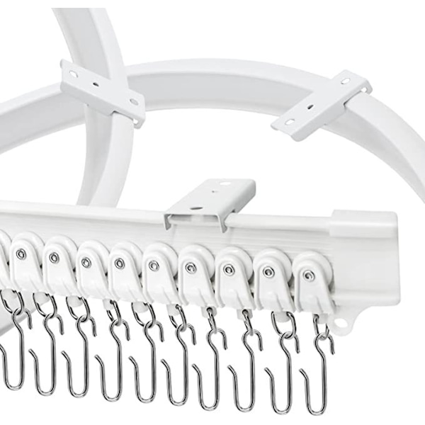 1-delad set 2 meter utdragbar gardinstång, flexibel gardinri