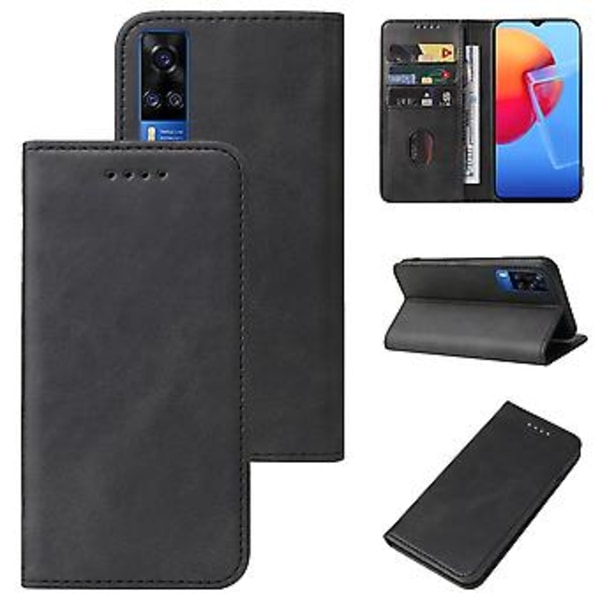Læderetui til vivo Y51 2020 (Indien) / Y31 2021 Black