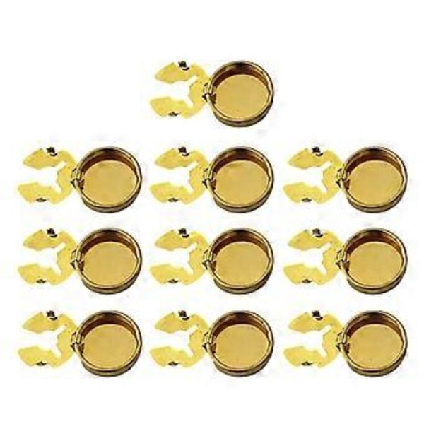 10 stk. Runde Mansjettknapper i Messing, Mansjettlenker for Bryllup, Formell Skjorte, Herre Formelle Knappdeksler, Imitasjonsmansjettknapper, stor large