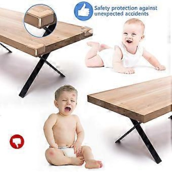 Hörnskydd från Wemk, stötskydd för baby och barn, transparent hörnskydd för möbler, extra tjockt och mjukt, luktneutralt, starkt fäste (12 st, L-format)