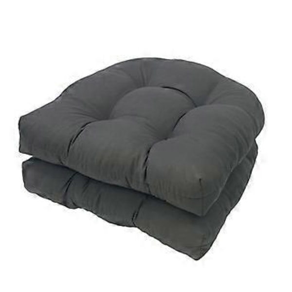 Utesoffa Kuddar Set om 2, Patio Möbel Golvkuddar dark grey
