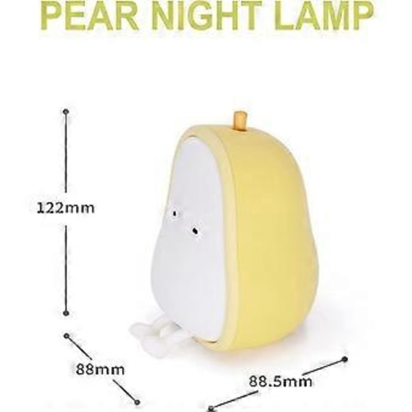 Nirvana Pære med Sovelampe, USB-opladning, Ingen Ekstrem Dæmpning, Lille Varm Natlampe til Børneværelse, Sød LED Sengelampe, Gul