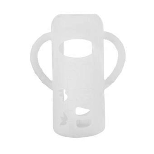Myk silikonbeskyttelse for 120/250ml glass babyflasker Håndtak Grip Case Støtsikker Ermebeskytter Gjennomsiktig Transparent 250ml