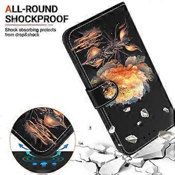 For OnePlus Nord CE4 Lite 5G Lommebok Telefondeksel Lær Flip Cover Mønstertrykk Style F