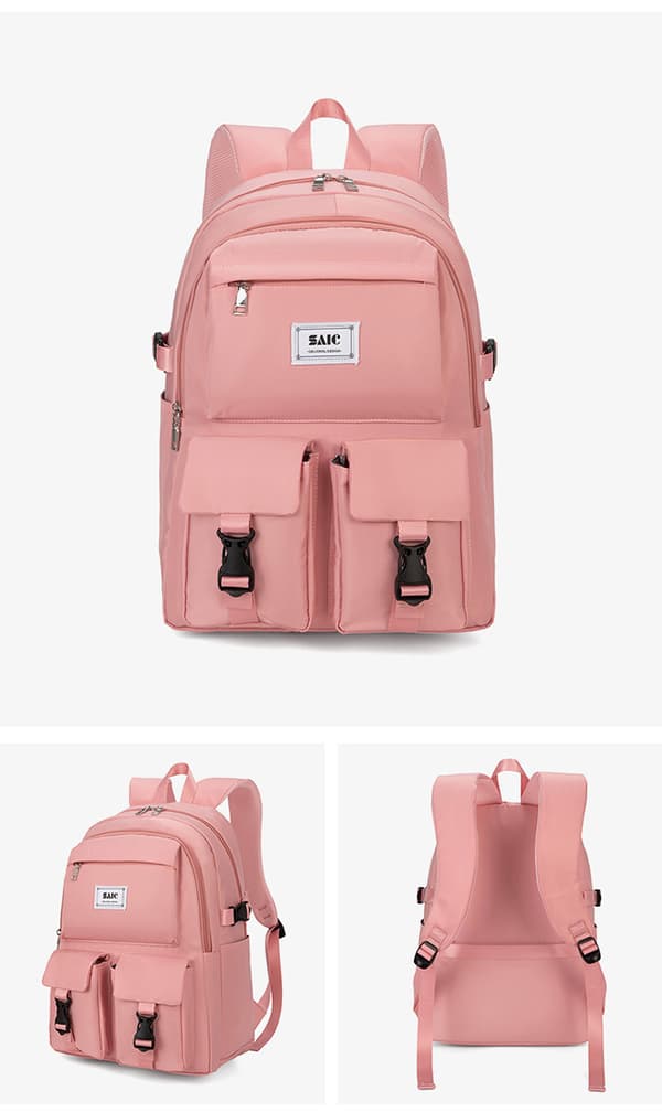 Skoletaske til 15,6\" Computer, Skuldertaske Design Rejsetaske - Pink