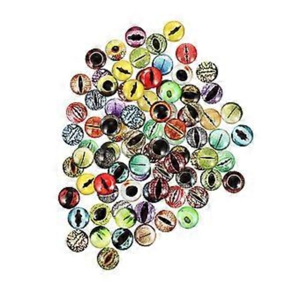 100 stk DIY Glassøyne Simuleringsøyelapper Leketøymaterialer Blandet Stil