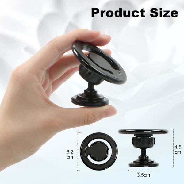 Magnetisk Biltelefonholder, Universal 360° Rotation Portabel Biltelefonholder
