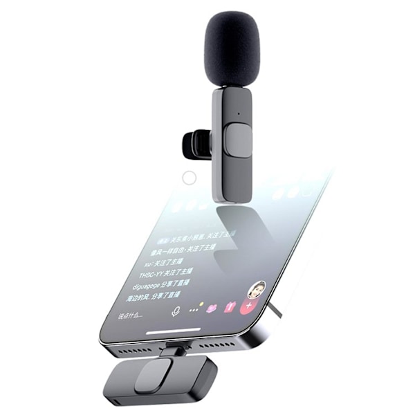 Trådløs lavaliermikrofon Mini-mikrofon for Tiktok-opptak Vlo