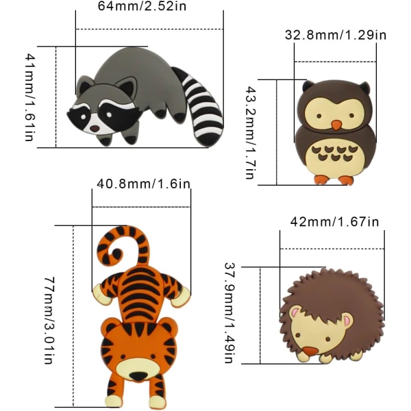 Eläinmagneetit jääkaappiin, 10 kpl eläinmagneetteja jääkaappiin, eläin M