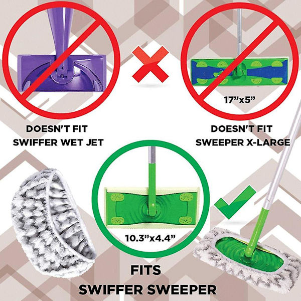 4 kpl Swiffer Sweepe -lattiamopin liinaa, märkä- ja kuiva mopin pää