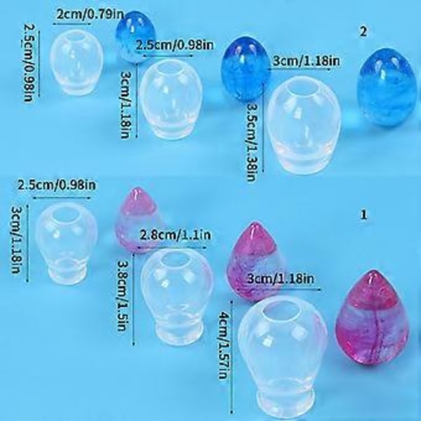 Mini Silikonform för Epoxiharts Hantverk Portabel och Utsökt Silikonform för Vattendroppsaccessoarer drop shape