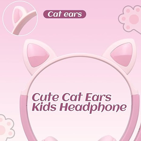 Barnhörlurar, Cat Ear-hörlurar med mikrofon för barn