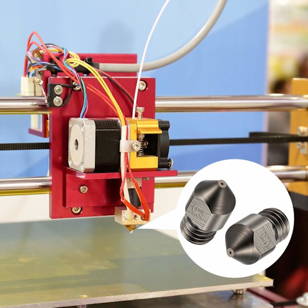 5 stycken härdat stålmunstycken 0,4 mm/ 1,75 mm 3D-skrivare MK8 Nej
