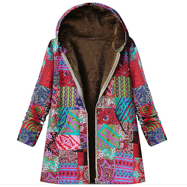 Tilkkutakki Värikäs Hippityttö Pixie Psytrance Festivaali Unisex Bohemia Takki.L. L