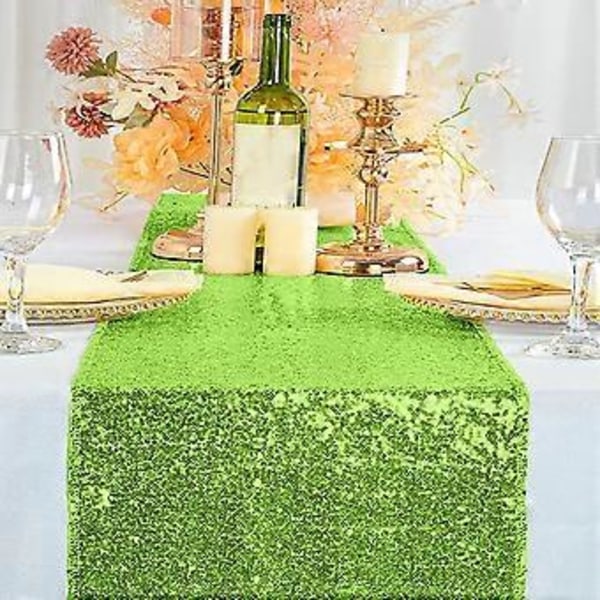 Bordflagg Glitter Bryllup Glitter Bordflagg For Bryllupsfester 12x71 Tommer I Et Utvalg Av Farger Green