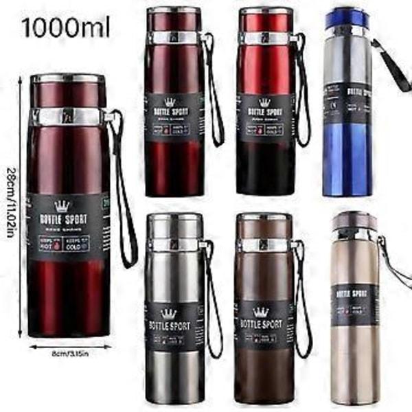 Termosmugg Vakuumisolerad Kopp Praktisk Rostfri Termosmugg Isolerad Resemugg för Varmt Kaffe Stålfärg Steel color