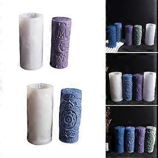 3D Silikone Håndværksforme til Rumdekorationer Lysfremstilling Silikoneform Bagning Håndstøbningsforme Lysforme relief moon