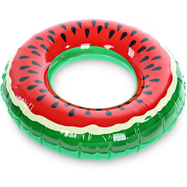 Barn oppblåsbar vannmelon svømmering, basseng flyter sirkel for