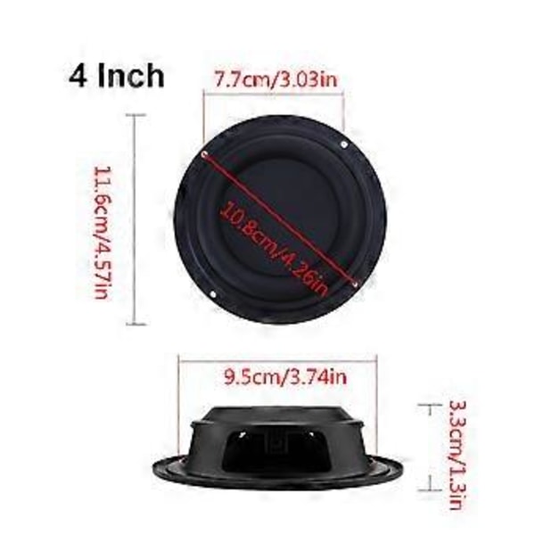 Universal Horn Membran Udskiftning Bas Svingspole Horn Tilbehør DIY Horn Lyd Svingspole Højttaler 2/3/4 tommer 4 inch super bass