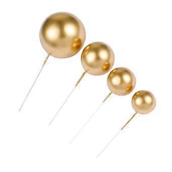 Amosfun 20 stk. Rund Ball Kake Topper Kakeinnlegg Kakepynt til Bursdag Bryllup