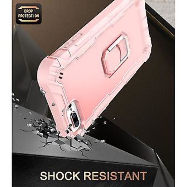 PC + Gummiskal för iPhone 8 Plus / 7 Plus Rose Gold