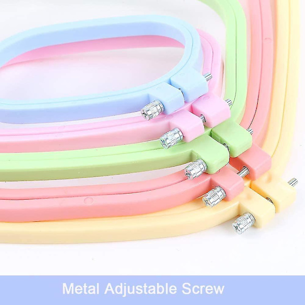 Kompatibel med 5 stk ABS Plast Broderirammer Sett Kvadratisk Hoo