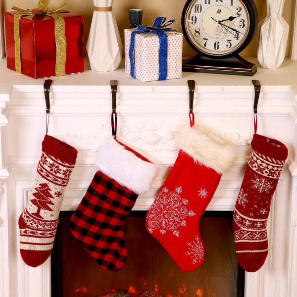 Julstrumporhållare i Metall för Mantel, Hyllor