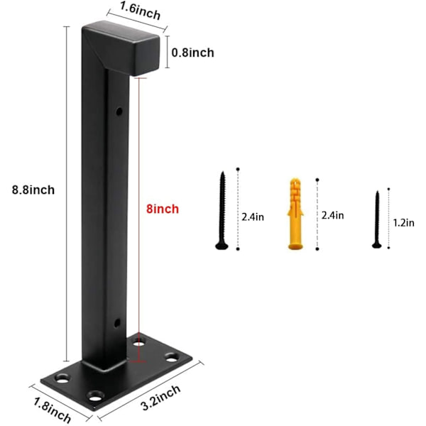 Hyldebeslag 30cm, 4 stk. Industrielle væghyldebeslag med