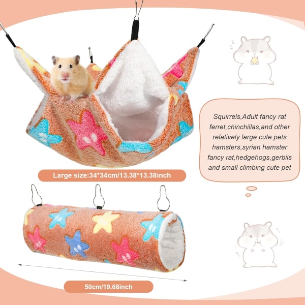 2 stycken Mini Djurbur Hammock Tunnel Hängande Mini Djurbur Hammock Ca