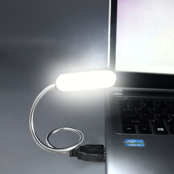2 stk LED-lampe USB USB-lys for bærbar datamaskin tastatur svanehals