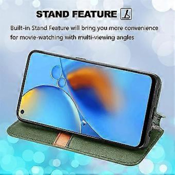 Lompakkokotelo yhteensopiva Samsung A53 5G:n kanssa, kirjanmuotoinen suojakotelo jalustalla, korttipaikalla ja magneettilukolla Galaxy A53 5G:lle (vihreä)