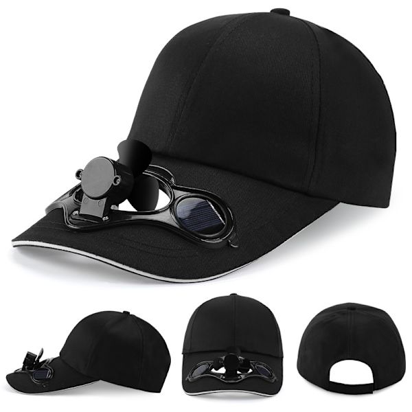 Unisex Baseball Cap med Solblæser Solhat Åndbar Bomuldsskygge
