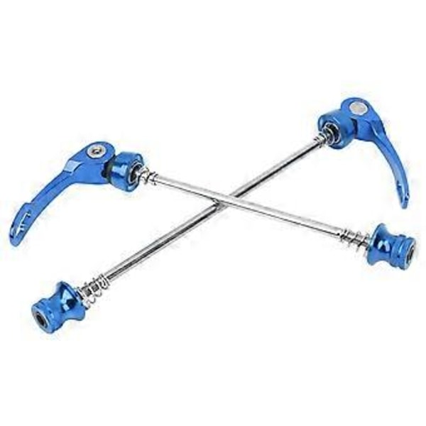 2 stk. Cykelhjulsnav Spyd Mountainbike Racercykel Aksel Quick Release Spyd Håndtag Blå