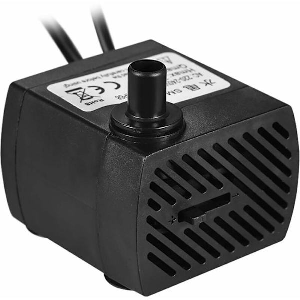 350L/H 5W nedsænkelig vandpumpe med 4 ultra-stille LED-lys til