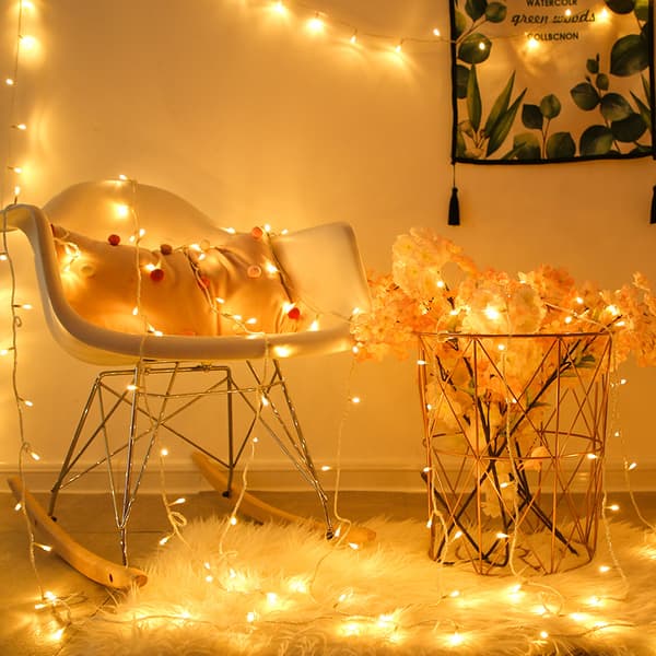 Thrisdar 50m Jul LED-ljusslinga Fe-ljus Utomhus (varmvit)