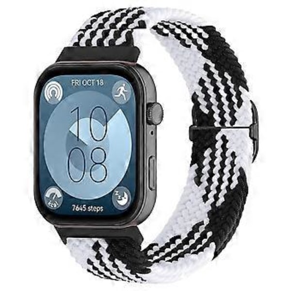 Justerbar flettet nylon urrem i vævet stil til Huawei Watch Fit 3 Style D