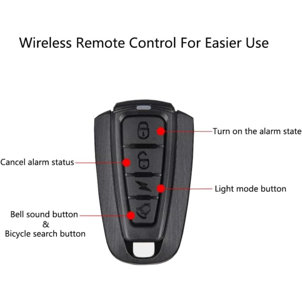 Sykkel baklys, smart baklyktalarm, USB-lading baklys