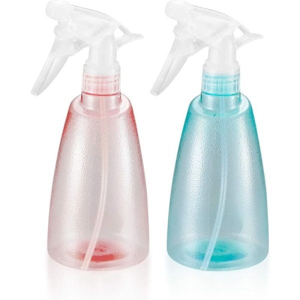 Set of 2 Plastic Spray Bottles for Home Cleaning 500ML Pink and G