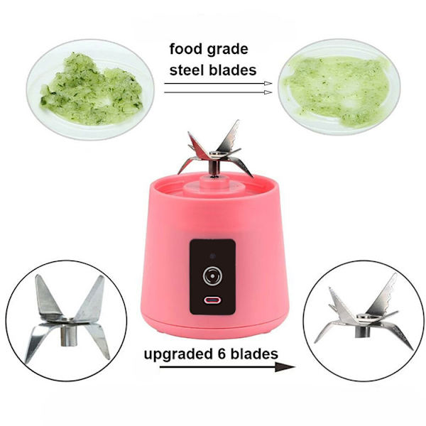 1 stk. Pink Elektrisk Citruspresser USB Genopladelig til Citroner Oran