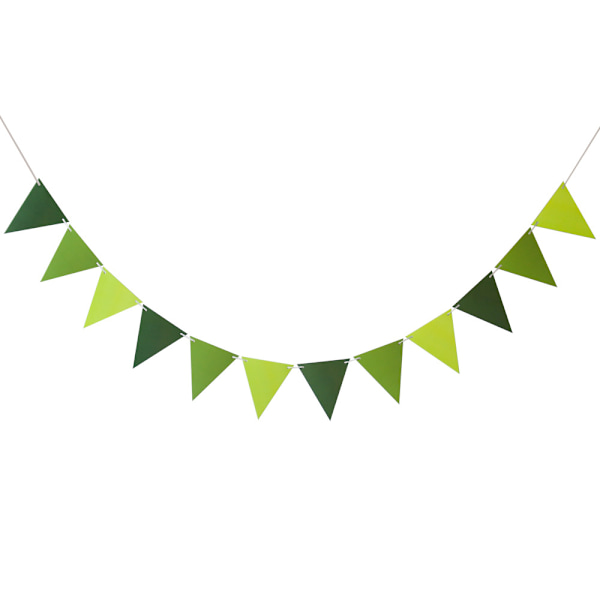 2,5 meter, grön gradient festbanderoll triangelbanderoll kedjebanderoll