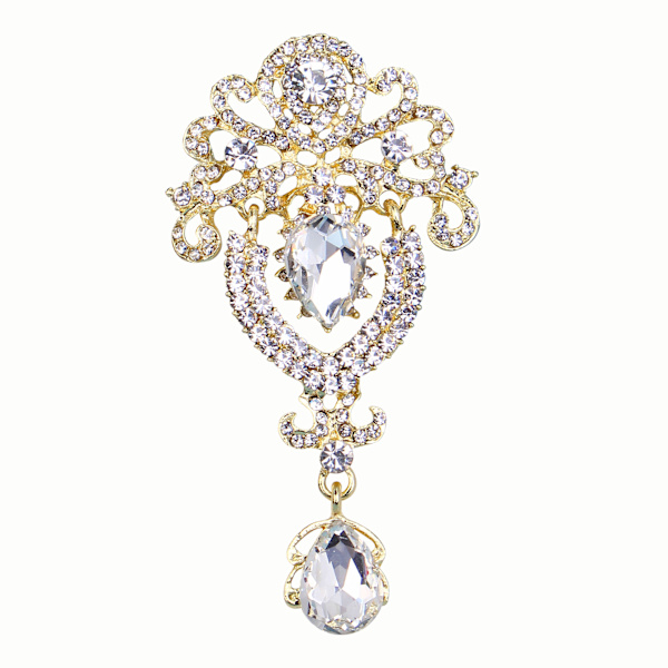 En bit (guld) utsökt krona inlagd med diamant corsage sil