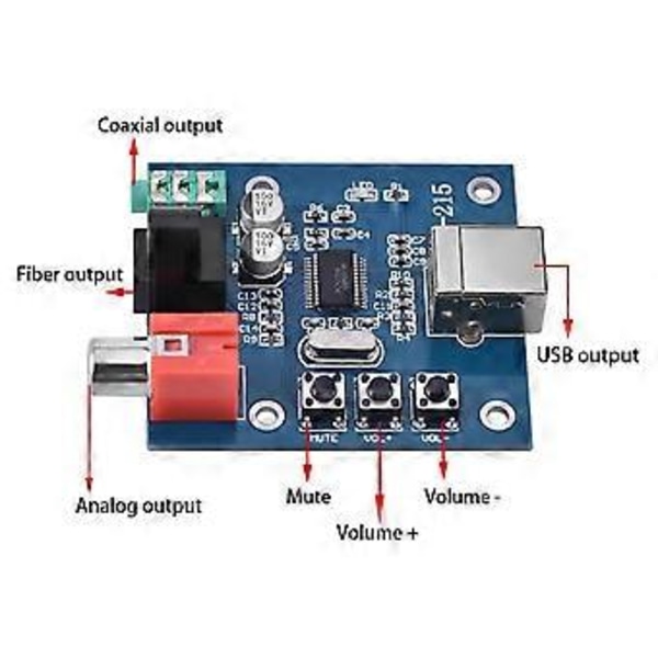Kannettava PCM2704 USB Äänikortti Dekoodattu Levy Asema Moduuli Dekoodattu Levy PC:lle Kannettavalle HiFi-vahvistimille