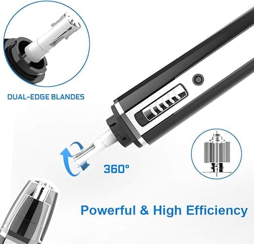 Professionell USB-laddningsbar näshår- och öronhårstrimmer, manlig