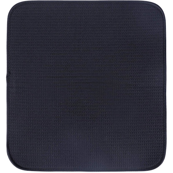 Set med 2 svarta mikrofiber torkmattor Disktorkmatta Absorberande Q