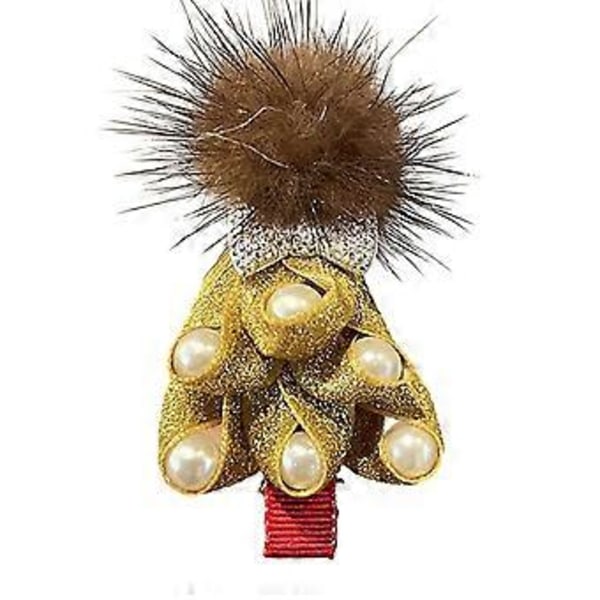 Sött Hårspänne Glitter Julgran Form Ankklämma Hårspänne för Hästsvans Lugg Hårnålar för Tonåringar Barn 2 2
