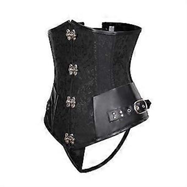 Kukkakuvioinen korsetti naisten alusvaatteet Underbust Bustier Shapewear Underbust Jacquard Korsetti Alusvaatteet Vyötärövalmentaja ruskea XXXL brown XXXL