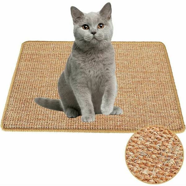 (60*40CM) Katt Repmatta, Naturlig Sisal Repmatta Skrapa