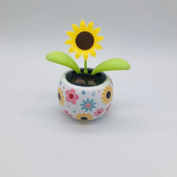 Solcelledansende Blomst, 2 stk. Solcelledrevne Bilpynt, Svingende