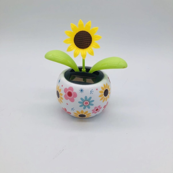 Solcellsdriven Dansande Blomma, 2-pack Solcellsdekorationer för Bil, Gungande